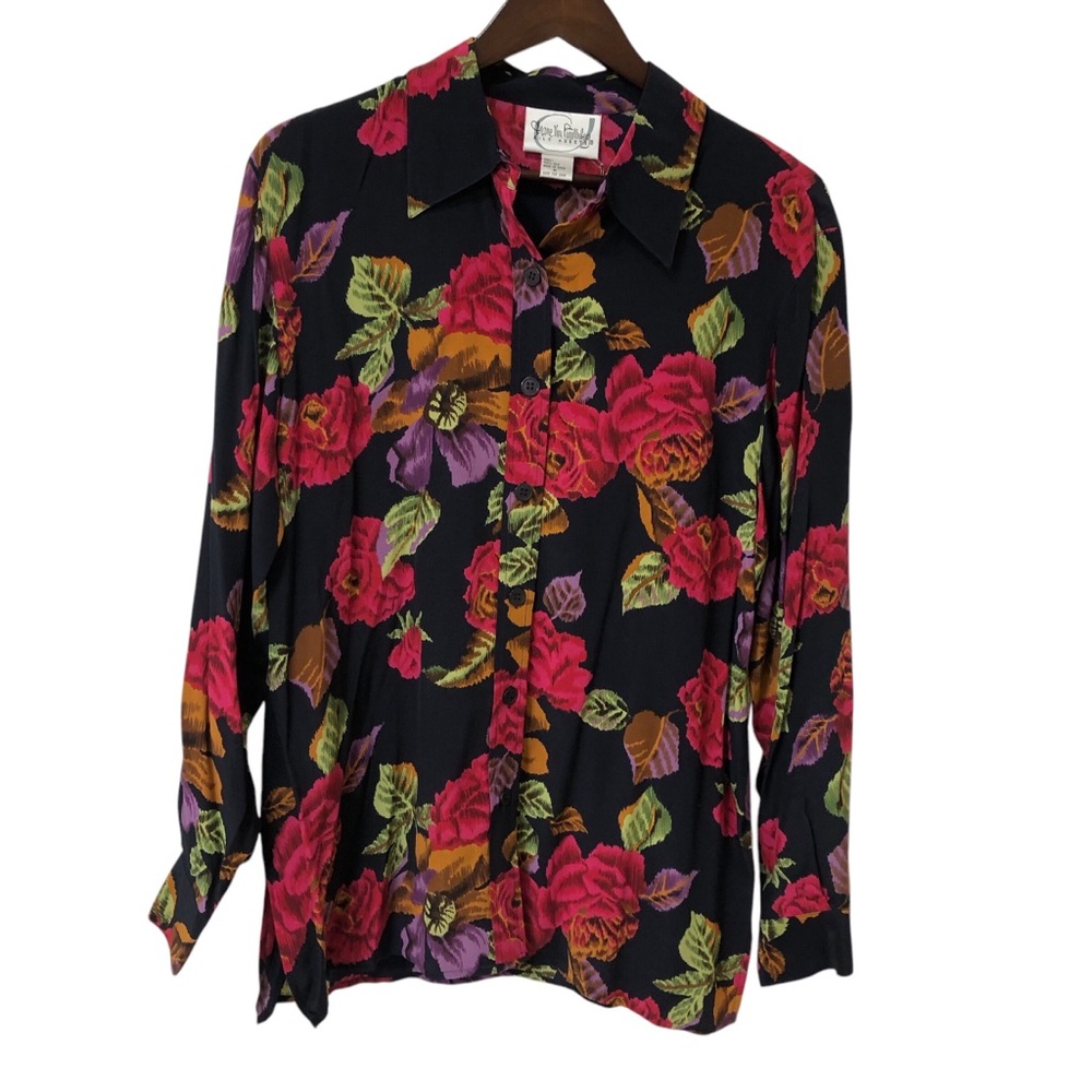 NWT Diane Von Furstenberg Silk Assets Blouse Size Medium Floral Pink Purple
